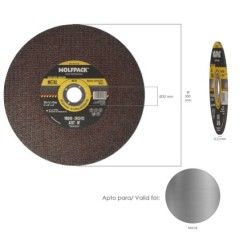 Disco Corte Abrasivo  Metal Ø 300 x Ø 32 mm, Espesor 3,2 mm, Disco Radial / Amoladora Universal Con Todas Las Amoladoras