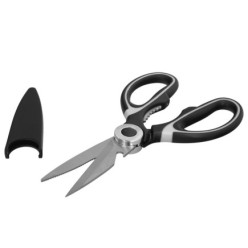 Tijeras Cocina Hojas de Acero Inoxidable, Mangos Ergonomicos en TPR Con Funda Protectora