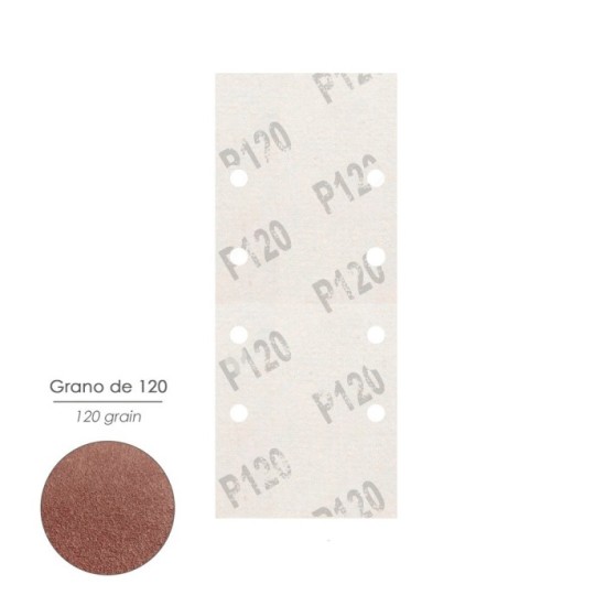 Lija Recambio Con Velcro 93x228 mm, con Agujeros Grano  120 (10 Piezas) al por Mayor | Almacén de Ferretería