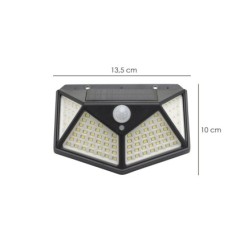 Aplique Solar Led Con Sensor De Luz y De Movimiento 270 Lumenes Ip4x Foco Led A Bateria, Foco Solar,