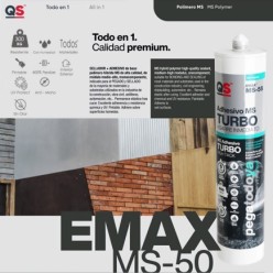 Adhesivo Emax Ms-55 Agarre Instantáneo Turbo Blanco 290 ml,