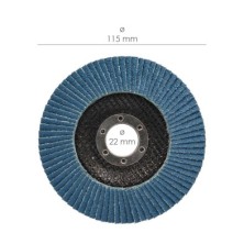 Disco Laminas Lija Circonio 115x22 mm, Grano  40