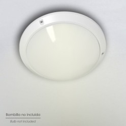 Lampara Plafon Interiores / Exteriores IP45 Portalamparas E27 Ø 27 x 9,5 cm,