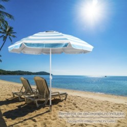 Pincho Acero Sombrilla Playa 45,5 cm,