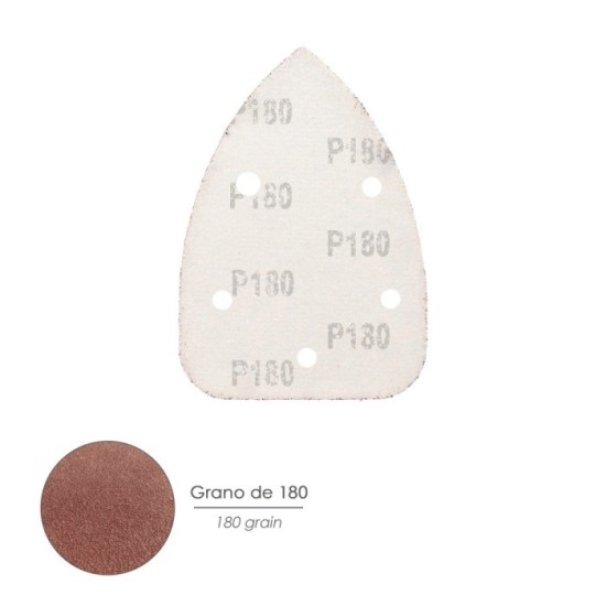 Lija Recambio Velcro Delta 140x100 mm, Con Agujero Grano 240, (10 Piezas) al por Mayor | Almacén de Ferretería