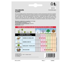 Semillas Calabacin Claro (5 gramos) Semillas Verduras, Horticultura, Horticola, Semillas Huerto,