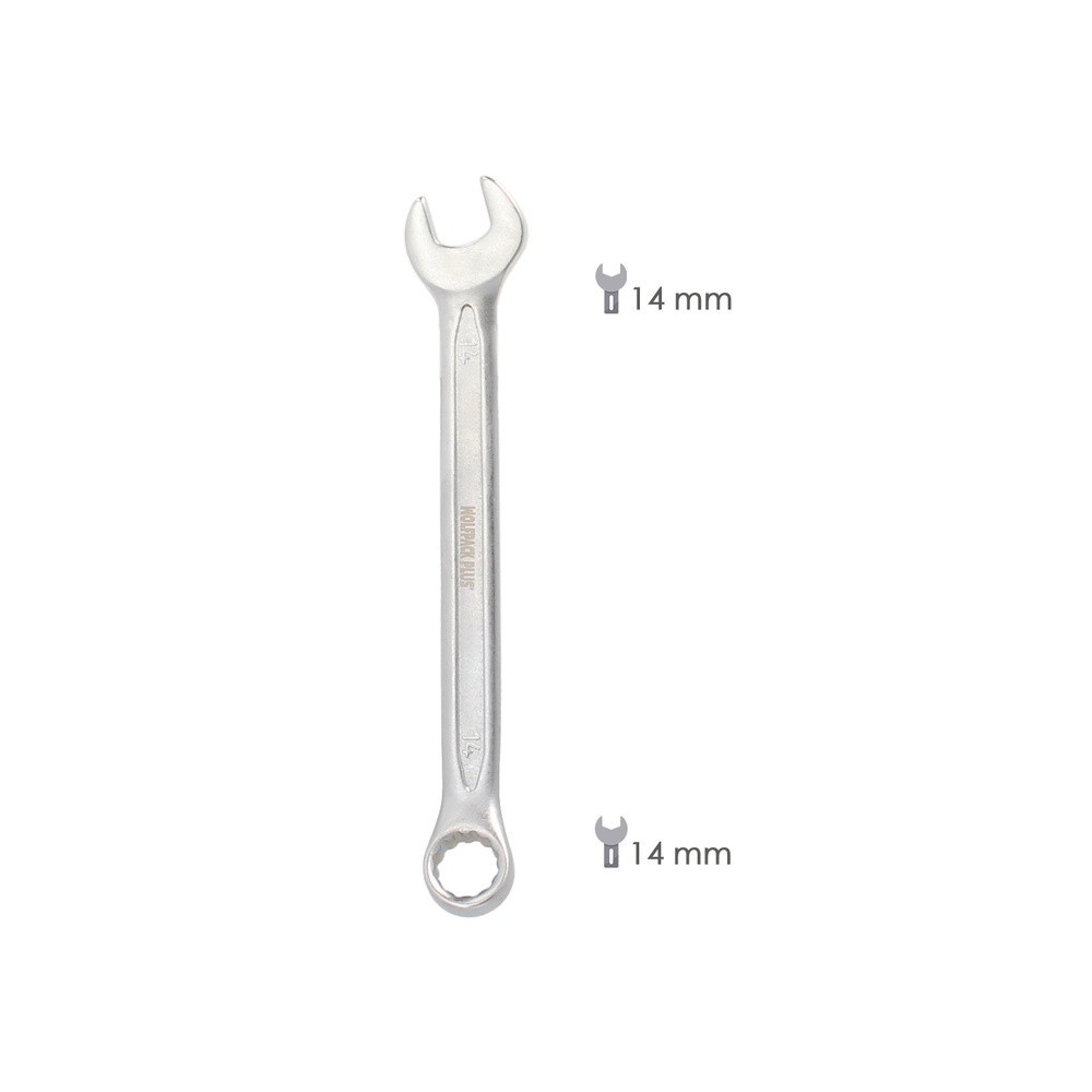 Llave Combinada Plus 14x14 Acero Cromo Vanadio DIN 3113, Llave Doble Boca, Llave Fija, Llave Estrella al por Mayor | Almacén de 