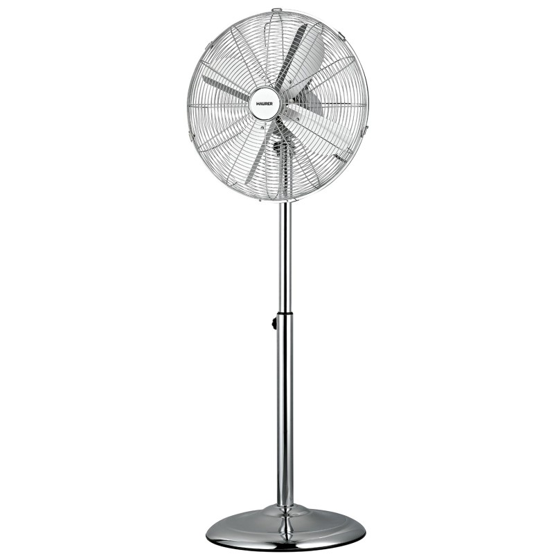 Ventilador Pie Ø 44,5 cm, Altura 130 cm, 60 watt, Ventilador oscilante, Ventilador Pie silencioso, Circulador de aire,