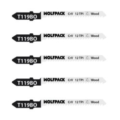 Hojas Sierra Calar Para Madera Corte Fino 5 Piezas, Hoja Cromo Vanadio 58, Vastago T Universal