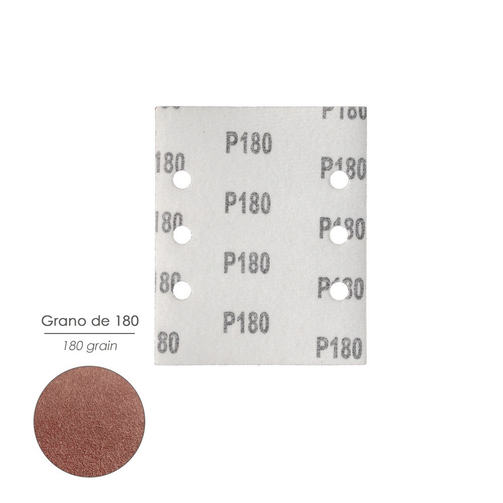 Lija Recambio Con Velcro 114x140 mm, Con Agujeros Grano  180 (10 Piezas) al por Mayor | Almacén de Ferretería