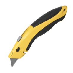 Cutter Con Hoja Retractil De 20 mm, Cambio Hoja Rápido Carcasa De Aluminio Agarre Engomado, Uso Profesional