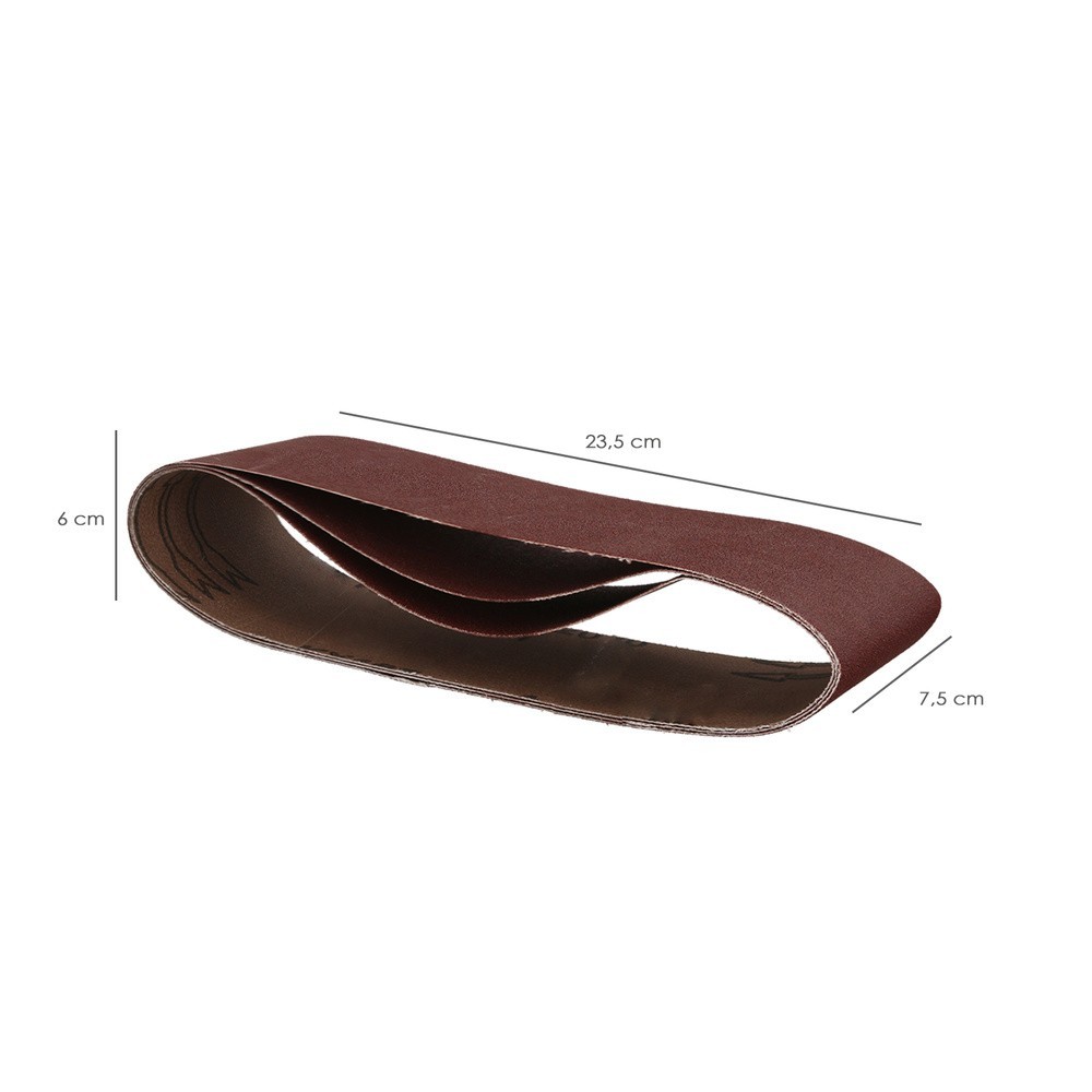 Lija Recambio Banda  75x533 mm, Grano  60 (3 Piezas) al por Mayor | Almacén de Ferretería