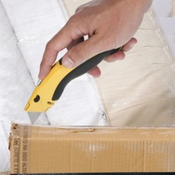 Cutter Con Hoja Retractil De 20 mm, Cambio Hoja Rápido Carcasa De Aluminio Agarre Engomado, Uso Profesional