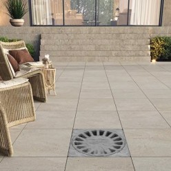 Sumidero Sifónico Pvc  25x25 cm, Salida De Ø 90 / 110 mm, desagüe, Desaguadero, Tragadero, Alcantarilla,