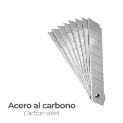 Hoja Cutter 25 mm, (Estuche 10 Piezas) Acero Sk5