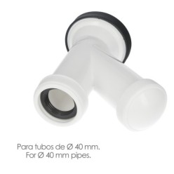 Sifon y Griega Con Valvula y Tapon 1-1/2"  Salida De Ø 40 mm,