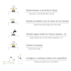 Trampa Exterior Para Moscas Reutilizable (5 Unidades),