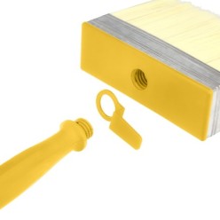 Brocha Profesional Techos 70x30 mm, Cerda Blanca, Mango Ergonomico, Con Gancho, Brocha Pintura, Brocha Pintor Profesional