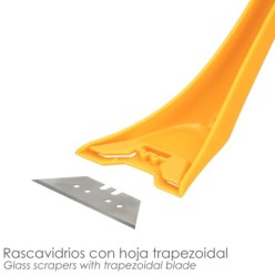 Rascavidrios Plastico Amarillo Hoja 60 mm, Rasqueta Vitroceramica, Rascador Vidrio, Rascador Vitroceramica,