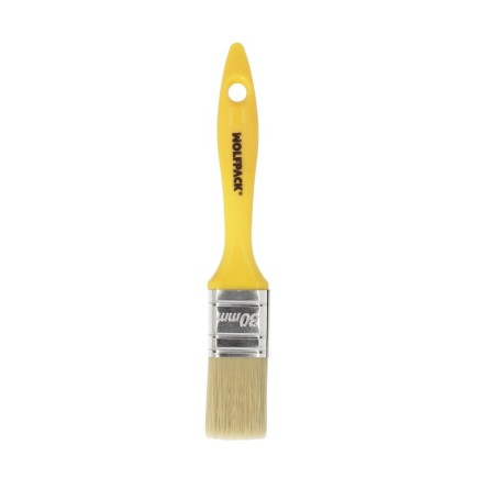 Paletina Profesional Cerda Blanca Ancho 30 mm, Cerdas Naturales Mango Plastico Ergonomico, Brocha Pintor, Pincel Pintura