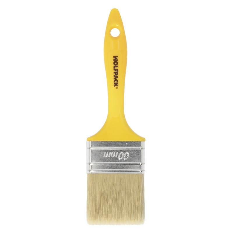 Paletina Profesional Cerda Blanca Ancho 60 mm, Cerdas Naturales Mango Plastico Ergonomico, Brocha Pintor, Pincel Pintura
