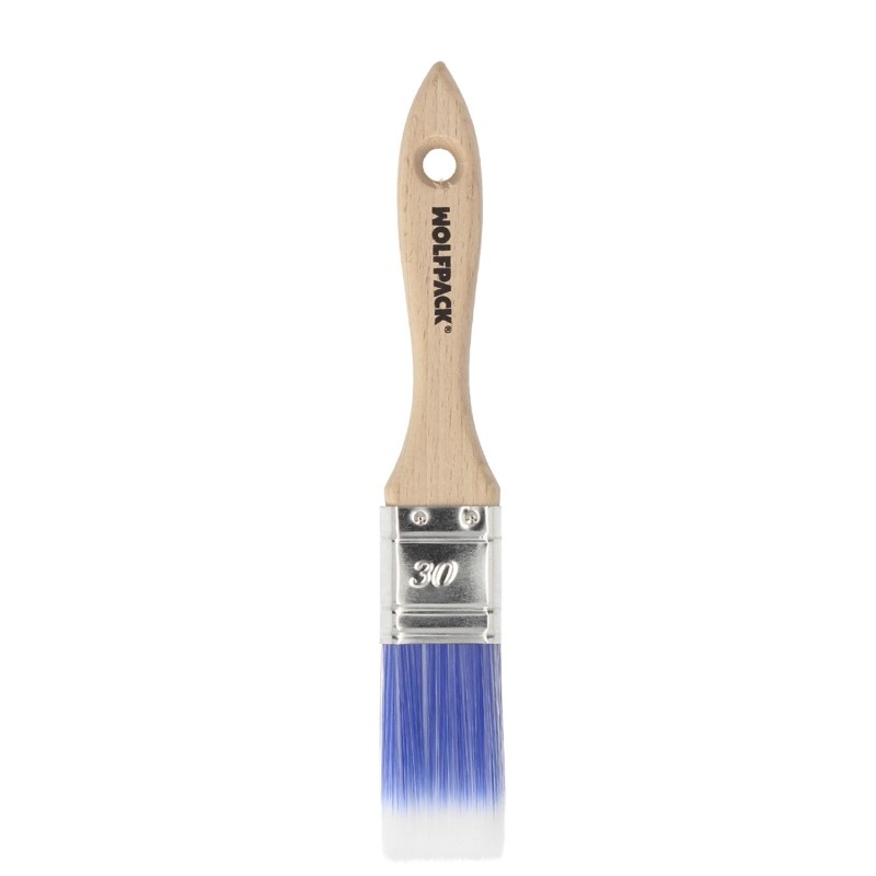 Paletina Profesional Plus Ancho 30 mm, Cerdas Sintenticas PBT, Mango Madera Haya Ergonomico, Brocha Pintor, Pincel Pintura