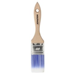 Paletina Profesional Plus Ancho 40 mm, Cerdas Sintenticas PBT, Mango Madera Haya Ergonomico, Brocha Pintor, Pincel Pintura