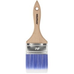 Paletina Profesional Plus Ancho 70 mm, Cerdas Sintenticas PBT, Mango Madera Haya Ergonomico, Brocha Pintor, Pincel Pintura