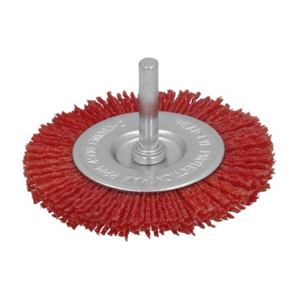 Cepillo Nylon Disco Ø 75 mm, 1/4", Lijar y Pulir Madera, Metal, Acero Inoxidable, Cepillo Taladro, Cepillo Pulir, Cepillo Lijar