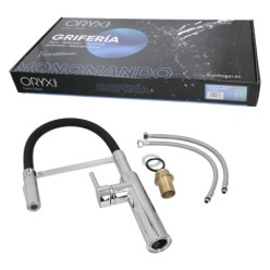 Monomando Fregadero Flexible Con Soporte Grifo Flexible Chorro Aireado, Chorro Rociado, Grifo Cocina, Grifo Alto,Grifo Fregadero