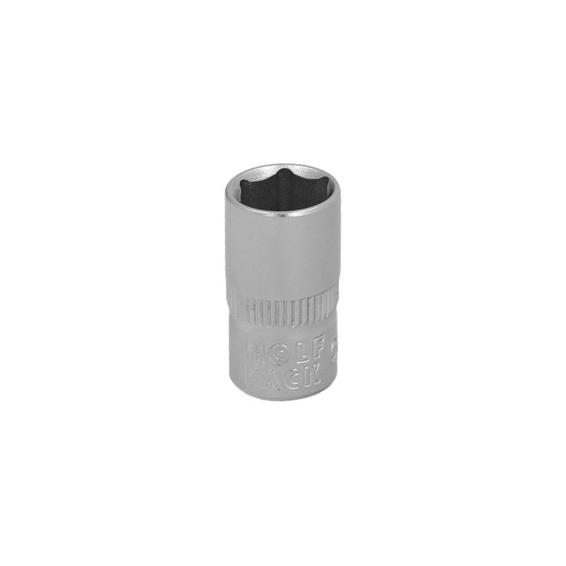 Llave Vaso 1/4" Hexagonal 10 mm, Perfil de 6 caras, Acero Cromo Vanadio, Aristas Redondas