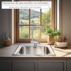 Monomando Fregadero Caño Alto Abatible, Grifo 360º, Chorro Aireado, Grifo Cocina, Grifo Alto, Grifo Fregadero