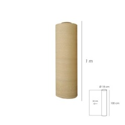 Malla Sombreo Rollo 1,0 x 50 metros, Reduce Radiación, Protección Jardín y Terraza, Regula Temperatura, Color Beige