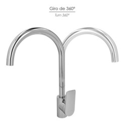 Monomando "Hamburgo" Fregadero Instalacion Facil, Cartucho Cerámico De 35mm,