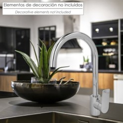 Monomando "Hamburgo" Fregadero Instalacion Facil, Cartucho Cerámico De 35mm,