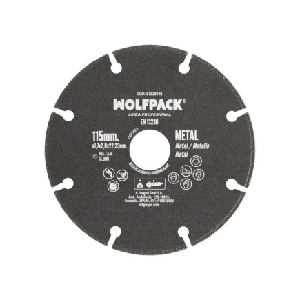 Disco Corte Metales Universal  Ø 115 x 1,7 mm, Filo de Diamante Disco Corte Acero, Chapa, Hierro, Aluminio