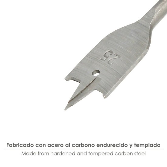 Broca Plana Madera 3 Puntas Wolfpack   25,00 mm, al por Mayor | Almacén de Ferretería