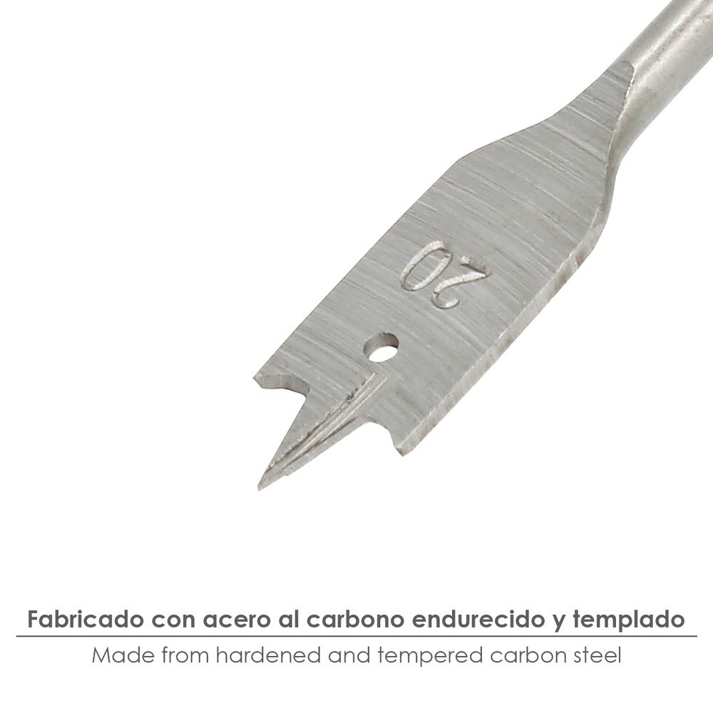Broca Plana Madera 3 Puntas Wolfpack   20,00 mm, al por Mayor | Almacén de Ferretería