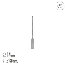 Broca Sds Plus 8 Filos Cortantes Especial Para Hormigon Armado Ø 6 x 160 mm, Broca Paredes, Broca Cimientos, Broca Muros