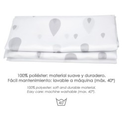 Cortina Ducha Gotas Gris 180x200 cm, Impermeable