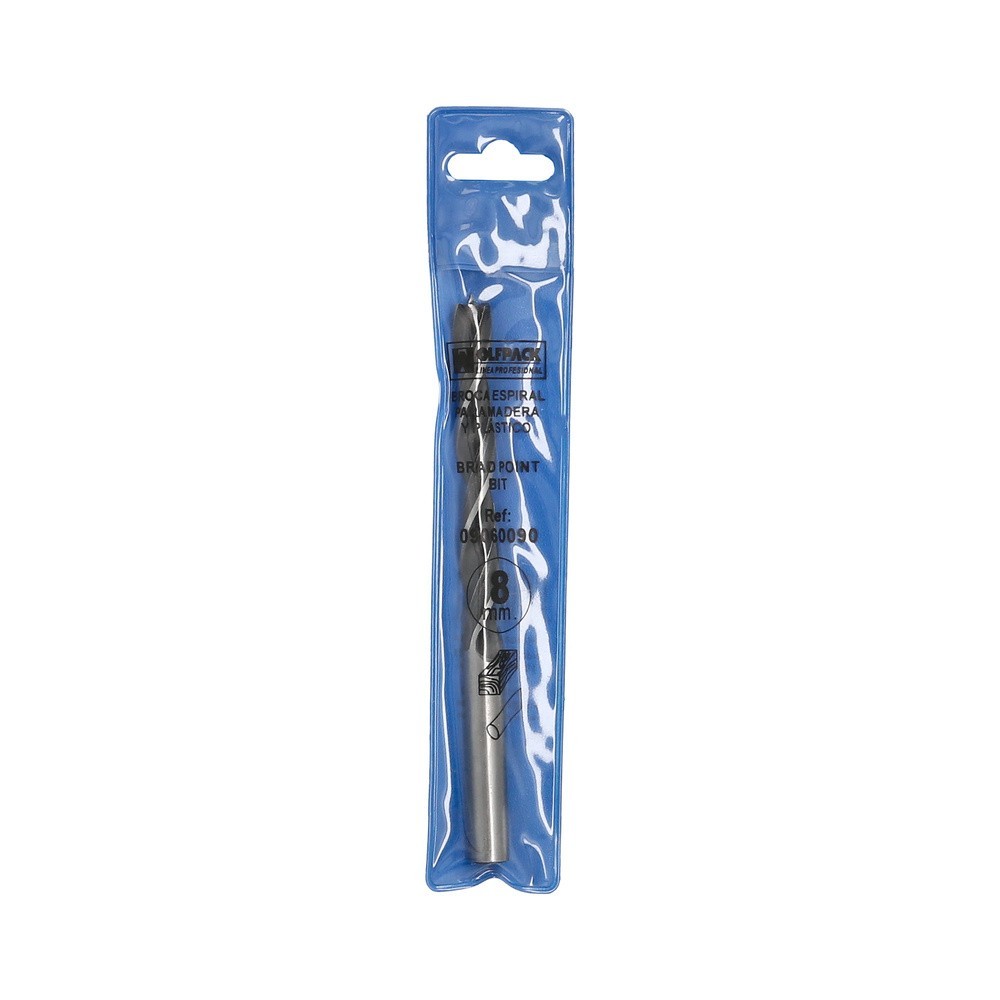 Broca Espiral Madera y Plástico Wolfpack   8,00 mm, al por Mayor | Almacén de Ferretería