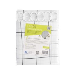 Cortina Ducha Cuadros 180x200 cm, Impermeable