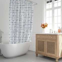 Cortina Ducha Matrix Azul 180x200 cm, Impermeable