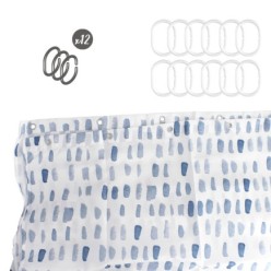 Cortina Ducha Matrix Azul 180x200 cm, Impermeable