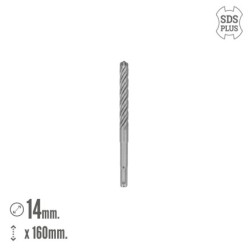 Broca Sds Plus 8 Filos Cortantes Especial Para Hormigon Armado Ø 14 x 160 mm, Broca Paredes, Broca Cimientos, Broca Muros