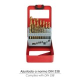 Estuche Brocas Hss Titanio 1-10 mm, 19 Piezas al por Mayor | Almacén de Ferretería