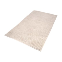 Alfombra Baño Poliéster Chenilla 50x80 cm, Marrón,