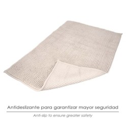 Alfombra Baño Poliéster Chenilla 50x80 cm, Marrón,