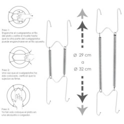 Cuelgaplatos Muelle Para platos de Ø 29 a 32 cm,