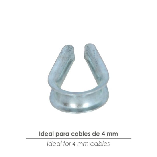 Guardacabos Zincado Para Cable 4 mm, al por Mayor | Almacén de Ferretería